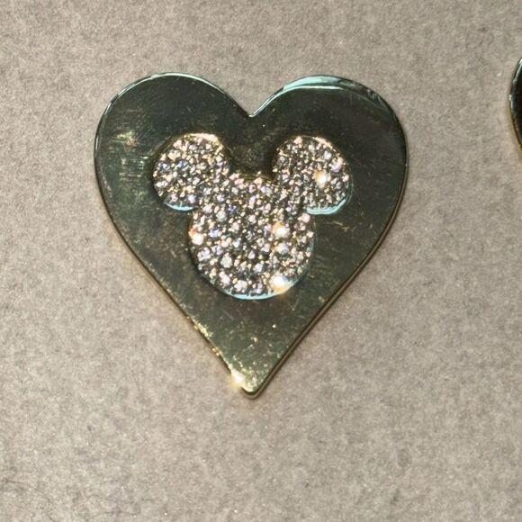 Disney BAUBLEBAR Mickey Mouse rhinestone Center heart shaped earrings - Picture 4 of 4